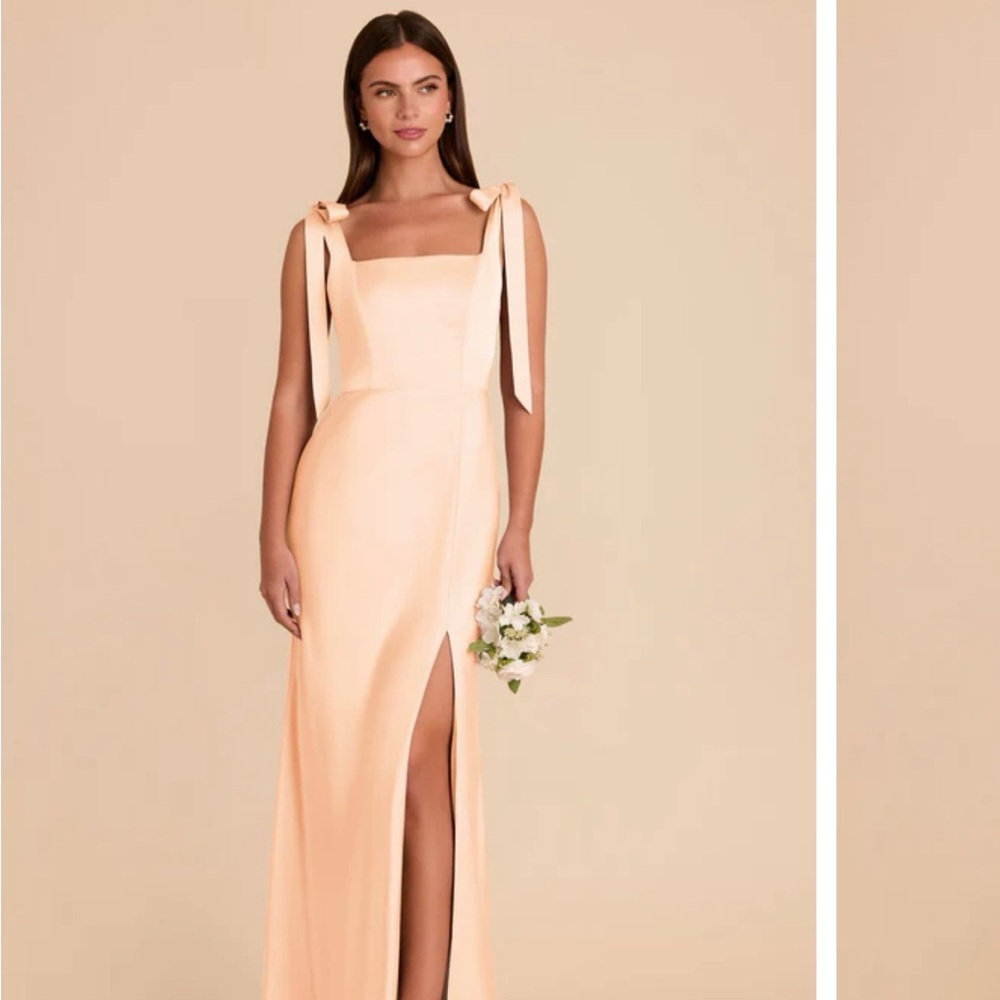 Birdy Grey Alex Convertible Dress Peach Crean Matte Satin